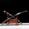 Samurai Katana Sword, Japanese Handmade, Battle Ready, Clay Tempered T10 Steel, Full Tang, Sharp, Real Weapon,Brown view 1