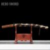 Samurai Katana Sword, Japanese Handmade, Battle Ready, Clay Tempered T10 Steel, Full Tang, Sharp, Real Weapon,Brown view 2