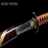 Samurai Katana Sword, Japanese Handmade, Battle Ready, Clay Tempered T10 Steel, Full Tang, Sharp, Real Weapon,Brown view 4