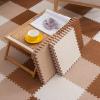 19.38sqft Plush Foam Interlocking Carpet Tiles 12x12x0.4in Square Foam Floor Tiles Mat Cuttable Easy To Clean Soft Climbing Play Ground Mats All Se(Size:20pcs,Color:Dark coffee + light coffee + beige) view 1