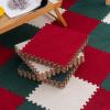 19.38sqft Plush Foam Interlocking Carpet Tiles 12x12x0.4in Square Foam Floor Tiles Mat Cuttable Easy to Clean Soft Climbing Play Ground Mats All Se(Size:20pcs,Color:Dark Green+red+Beige)