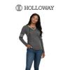 Holloway Ladies Monterey Long Sleeve Tee Royal Heather/White XL view 2