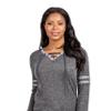 Holloway Ladies Monterey Long Sleeve Tee Royal Heather/White XL view 3
