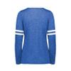 Holloway Ladies Monterey Long Sleeve Tee Royal Heather/White XL view 4
