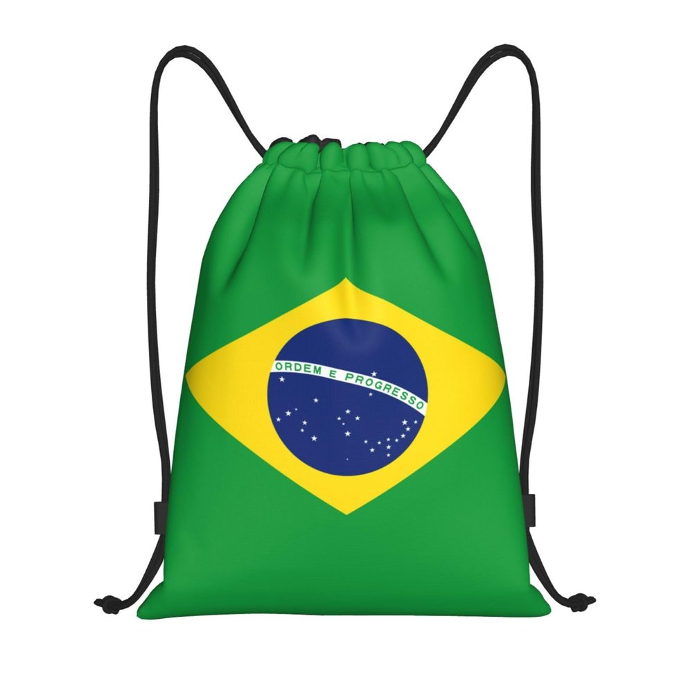 Brazil Drawstring Backpack Yoga Beach Sackpack Lightweight Gym Sports String Brazilians Bag S