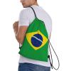 Brazil Drawstring Backpack Yoga Beach Sackpack Lightweight Gym Sports String Brazilians Bag S view 2