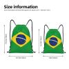 Brazil Drawstring Backpack Yoga Beach Sackpack Lightweight Gym Sports String Brazilians Bag S view 3