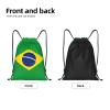 Brazil Drawstring Backpack Yoga Beach Sackpack Lightweight Gym Sports String Brazilians Bag S view 4