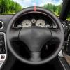 Black Leather Car Steering Wheel Cover for Mazda MX-5 MX5 Miata NB 1998-2005 RX-7 RX7 1999-2002 Hand-Stitched Car Steering Wheel Cover view 2