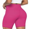 Sunzel No Front Seam Biker Shorts for Women with Pockets, Yoga Workout Gym Bike Shorts with Tummy Control 8" Sonic Pink X-Small view 2
