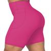 Sunzel No Front Seam Biker Shorts for Women with Pockets, Yoga Workout Gym Bike Shorts with Tummy Control 8" Sonic Pink X-Small view 4