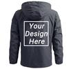 Custom Track Jacket Add Logo Text Customized Athletic Grey Windbreaker Men Personalized Jackets XL view 2
