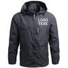 Custom Track Jacket Add Logo Text Customized Athletic Grey Windbreaker Men Personalized Jackets S view 1