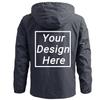 Custom Track Jacket Add Logo Text Customized Athletic Grey Windbreaker Men Personalized Jackets S view 2