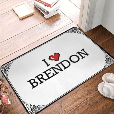 Abipuir Home Decor for Men I Love Brendon Doormat Husband Gifts Porch Decor (Color : Colour, Size : 40X60CM)