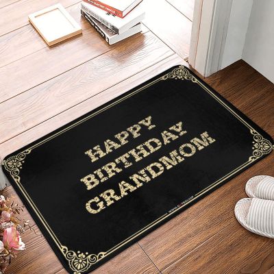 Farmhouse Door Mats Outdoor Happy Birthday Grandmom Doormat Spring Welcome Mats Outdoor Cave Man Bar (Color : Colour, Size : 40X60CM)