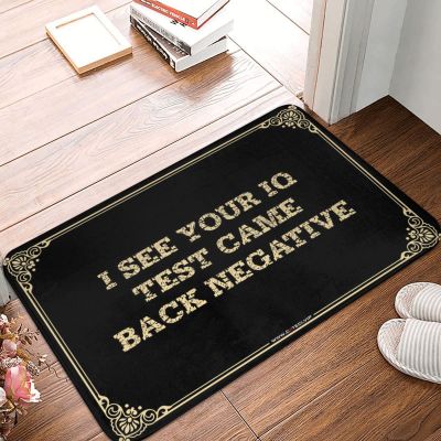 Farmhouse Door Mats Outdoor I See Your Iq Test Came Back Negative Doormat Spring Welcome Mats Outdoor Cave Man Bar (Color : Colour, Size : 65X90CM)
