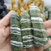 AtkitS Natural Green Zebra Stone Small Crystal Column Energy ore Home Office Decoration Crafts Gift Ornaments (Size : 1pc) view 4