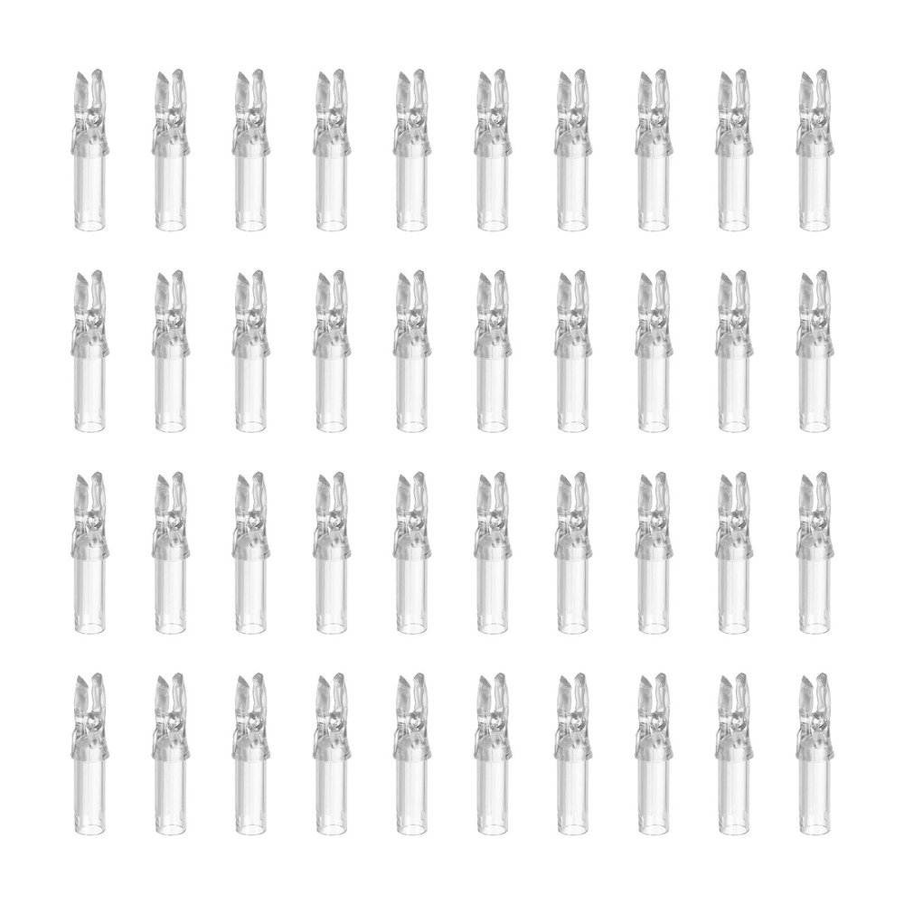 PATIKIL Archery Arrow Nocks 6.2mm 0.244", 40 Pack Insert Arrow Nock Replacement for Shooting, Clear