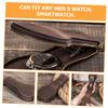 HONMEET Elegant Watch Storage Leather Watch Case Single Watch Holder Hidden Pocket for Travel Compact Watch Carrying Box view 4