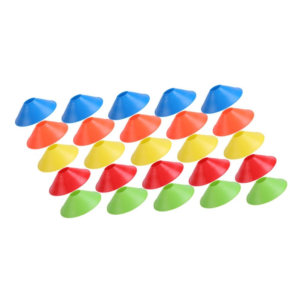 BESPORTBLE 25pcs Multi-Function Soccer Training Cones for Agility Drills Brightly Colored Obstacle Markers for Football and Sports Practice for Boys and Girls and Teams