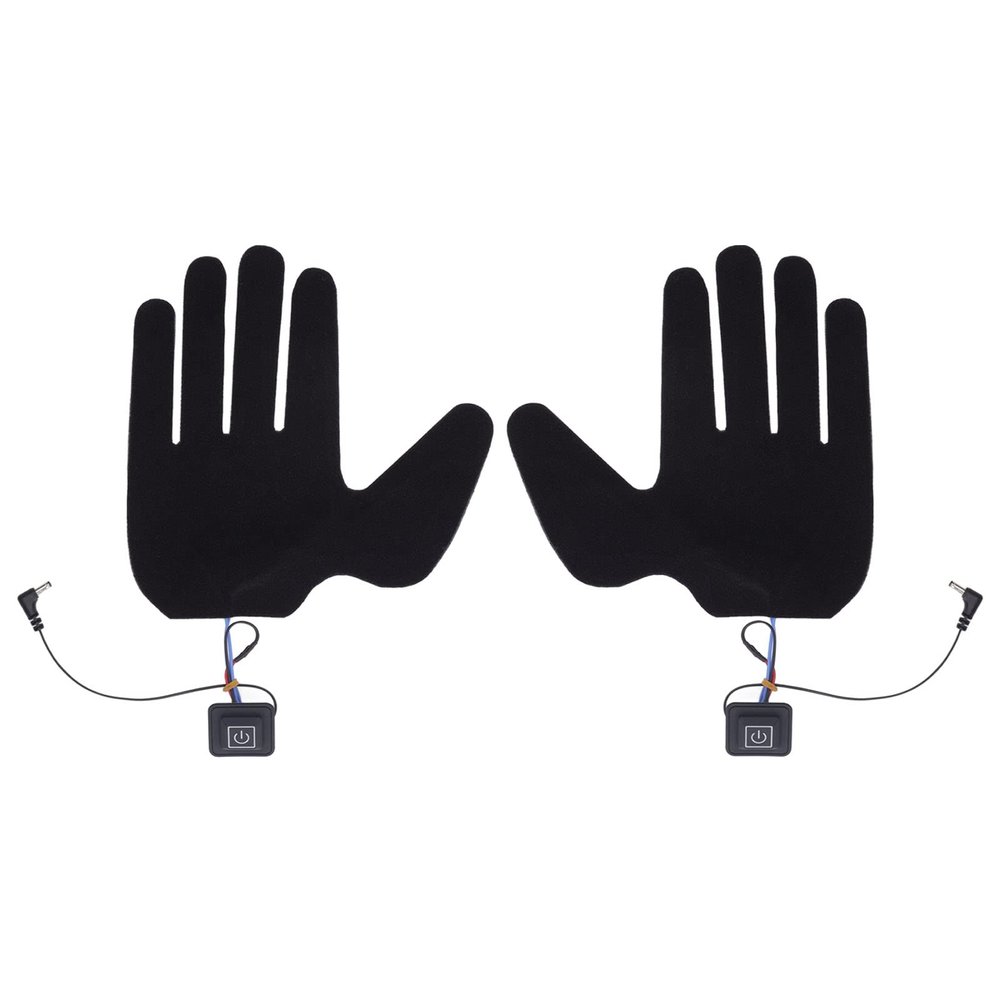 Glove Heating Sheet, 5 Finger Ultra Thin Efficient 3 Temperature Adjustable Electric Heating Gloves Pads for Hiking for Indoors