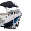 Oceansouth Boat Trailer Guide-ons for Rectangular Beam Trailers, One Pair Galvanized Trailer Guides, Adjustable Width, Mounting Parts Included (Pole Height 22") travel fishing pole trailer accessories view 2