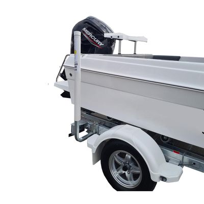 Oceansouth Boat Trailer Guide-ons for Rectangular Beam Trailers, One Pair Galvanized Trailer Guides, Adjustable Width, Mounting Parts Included (Pole Height 75") travel fishing pole trailer accessories