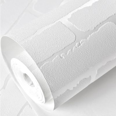 HYQFSAD White Brick Pattern Self Adhesive 3D Wall Stickers Wallpaper, Waterproof Vinyl Self Adhesive Self Adhesive Removable Wallpaper for Dining Room Background Wall (Size : 3m)