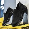 Men's Breathable Loafers Men's Casual Non-Slip Walking Shoes Slip On Comfortable Non-Slip Lightweight Casual Shoes (Color : Black1, Size : 10) view 4