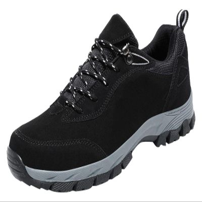 Men's Anti-Slip Wear-Resistant Hiking Shoes Men's Running Shoes Ultralight Breathable Comfortable Walking Shoes Fashion Lace-Up Sneakers (Color : Black, Size : 11)