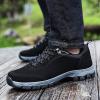 Men's Anti-Slip Wear-Resistant Hiking Shoes Men's Running Shoes Ultralight Breathable Comfortable Walking Shoes Fashion Lace-Up Sneakers (Color : Black, Size : 11) view 2