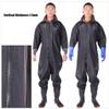 Hip Waders Integrated Zipper Waterproof Suit, Fishing Pants, Wading Boots, Hunting Wading Boots with Rubber Gloves (Color : Black2, Size : 10) view 2