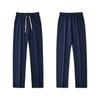 Snoly Men's Cotton Drawstring Sweatpants Loose Running Active Solid Colors Breathable Sports Pants (as1, alpha, xx_l, regular, regular, navy, Regular) view 2