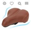 Bike Seat Comfort - PVC Leather Bike Seat Shock Absorption Bike Saddle Thicken Cushion - Bike Saddle Replacement with Wide Cushion for Peloton, Mountain Exercise Bikes, Universal view 4