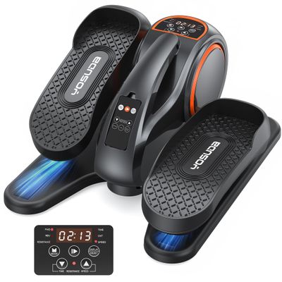 YOSUDA Under Desk Elliptical,Elliptical for Seniors Fully Assembled,Quiet & Portable Electric Seated Pedal Exerciser with 10 Level Resistances & Speeds,Remote Control