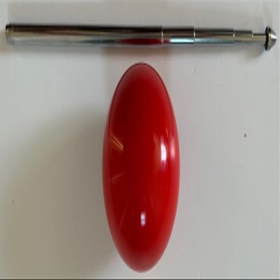 BuyBocceBalls Official Tournament-Grade Bocce Accessory 60mm Red Pallino with Extendable Measuring Device