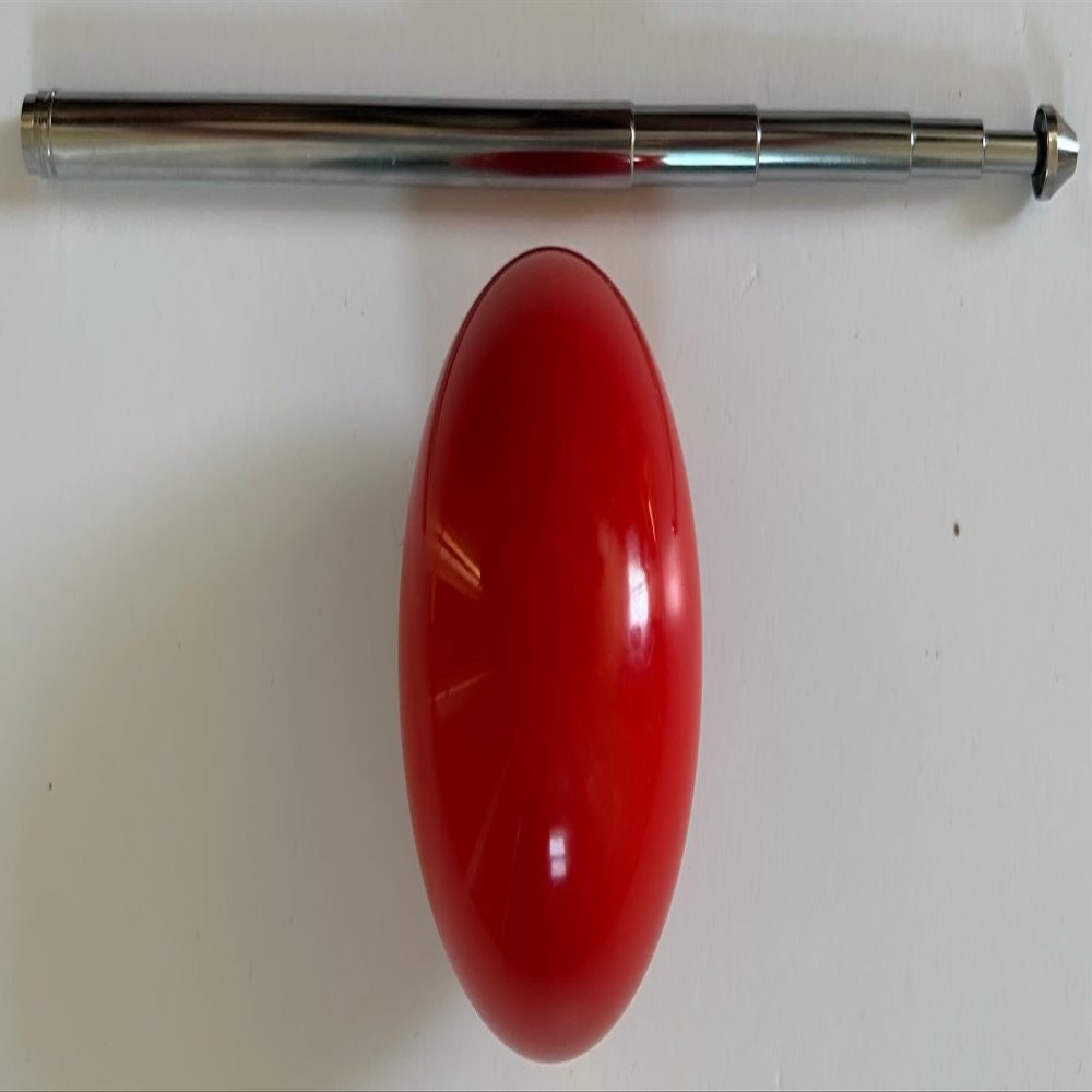 BuyBocceBalls Official Tournament-Grade Bocce Accessory 60mm Red Pallino with Extendable Measuring Device