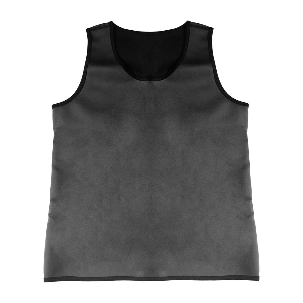 Maiyifu-GJ Mens Body Shaper Sweat Vest Compression Muscle Tank Sleeveless Undershirt Waist Trainer Slimming Workout Vest (Grey,Medium)