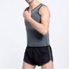 Maiyifu-GJ Mens Body Shaper Sweat Vest Compression Muscle Tank Sleeveless Undershirt Waist Trainer Slimming Workout Vest (Grey,Medium) view 3