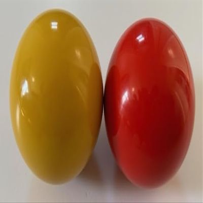 BuyBocceBalls Official Tournament-Grade Pallino Set  2 Colors (Red & Yellow), 60mm  Use with 100110mm Bocce Balls
