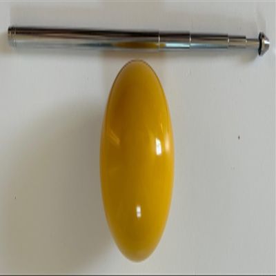 BuyBocceBalls Official Tournament-Grade Bocce Accessory 60mm Yellow Pallino with Extendable Measuring Device