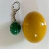 BuyBocceBalls Official Tournament-Grade Bocce Accessory 60mm Yellow Pallino with Key Chain view 1