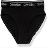 Calvin Klein Kids Girls' Modern Cotton Bikini Underwear 3-Pack, Heather Gray/White/Black, Medium view 2