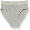 Calvin Klein Kids Girls' Modern Cotton Bikini Underwear 3-Pack, Heather Gray/White/Black, Medium view 3
