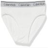 Calvin Klein Kids Girls' Modern Cotton Bikini Underwear 3-Pack, Heather Gray/White/Black, Medium view 4