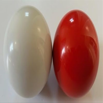 BuyBocceBalls Official Tournament-Grade Pallino Set  2 Colors (Red & White), 60mm  Use with 100110mm Bocce Balls