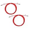PATIKIL 10Ft Speed Jump Rope Replacement Cable, 2 Pack 2.5mm Professional Skipping Rope Steel Wire Replace for High Speed Jump Ropes, Red view 1
