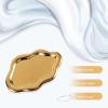 Alipis Ceramic Jewelry Holder Stand Exquisite Jewelry Dish Ring Earring Dish Necklace Holder Gold view 2