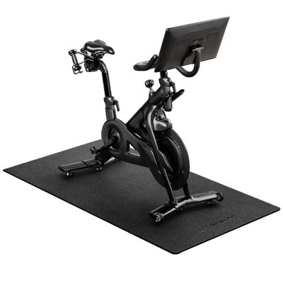 Bike Mat | 6mm, 30" x 72" Exercise Bike Mat/Treadmill Mat for Hardwood Floors or Carpet, Non-Slip Sweat-Proof Exercise Equipment Mat for Bike Trainer/Stationary Spin Bike/Indoor Cycling